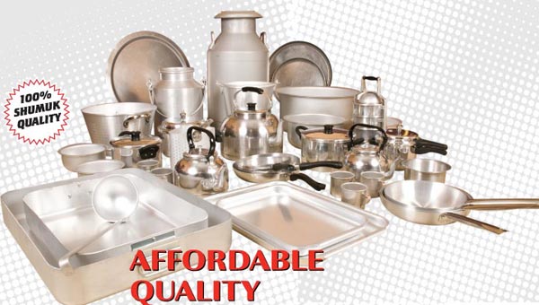 The KRSNA aluminium cookware range: pots, kettles, pans and trays